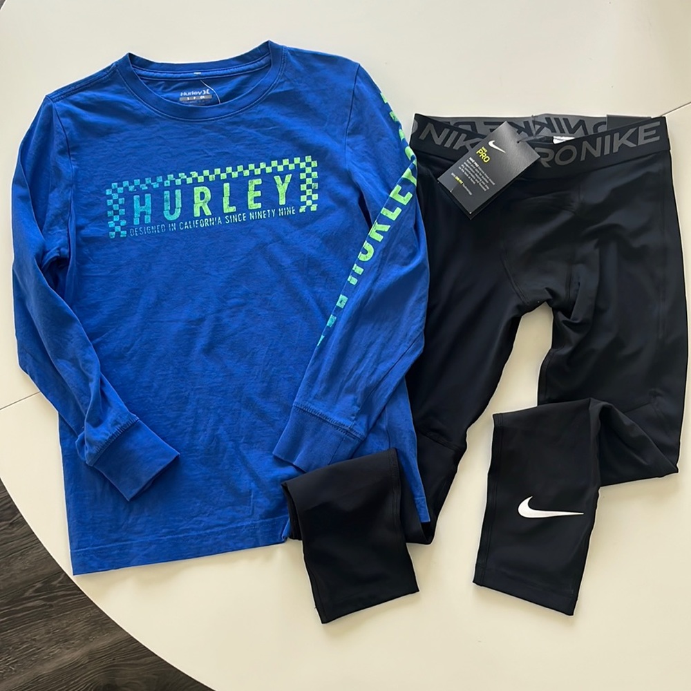 Boys small NIKE/HURLEY